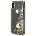 Guess GUOHCPXGLHFLGO iPhone X/Xs gold/złoty hard case Glitter Charms