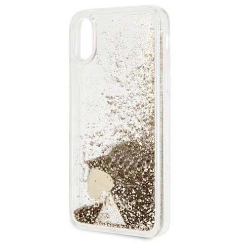 Guess GUOHCPXGLHFLGO iPhone X/Xs gold/złoty hard case Glitter Charms