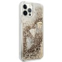 Guess GUOHCP12MGLHFLGO iPhone 12/12 Pro gold/złoty hardcase Glitter Charms