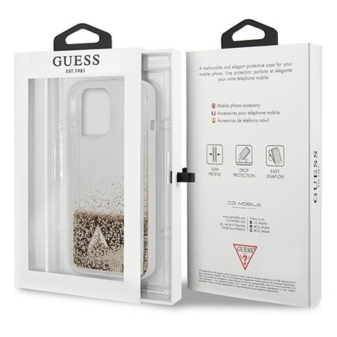 Guess GUOHCP14XGLHFLGO iPhone 14 Pro Max 6,7" złoty/gold hardcase Glitter Charms