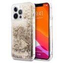 Guess GUOHCP14LGLHFLGO iPhone 14 Pro 6,1" złoty/gold hardcase Glitter Charms