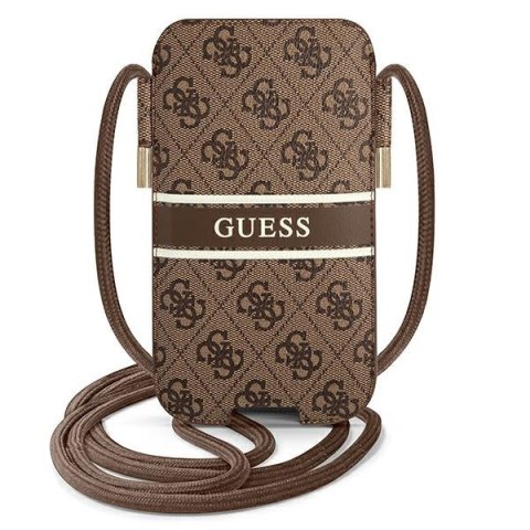 Guess Torebka GUPHM4GDBR 6,1" brązowy/brown hardcase 4G Stripe