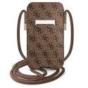 Guess Torebka GUPHM4GDBR 6,1" brązowy/brown hardcase 4G Stripe