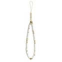 Guess zawieszka GUSTPEARW Phone Strap biały/white Heishi Beads