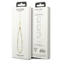 Guess zawieszka GUSTPEARW Phone Strap biały/white Heishi Beads