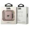 Karl Lagerfeld KLA2HNCHTCP Airpods 1/2 cover różowy/pink Ikonik Choupette