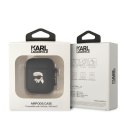 Karl Lagerfeld KLA2RUNIKK AirPods 1/2 cover czarny/black Silicone Karl Head 3D