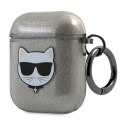 Karl Lagerfeld KLA2UCHGK AirPods 1/2 cover czarny/black Glitter Choupette