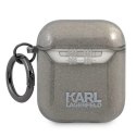 Karl Lagerfeld KLA2UKHGK AirPods 1/2 cover czarny/black Glitter Karl`s Head