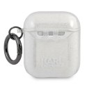 Karl Lagerfeld KLA2UKHGS AirPods 1/2 cover srebrny/silver Glitter Karl`s Head