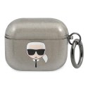 Karl Lagerfeld KLA3UKHGK AirPods 3 cover czarny/black Glitter Karl`s Head