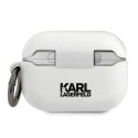 Karl Lagerfeld KLACAPSILCHWH AirPods Pro cover biały/white Silicone Choupette