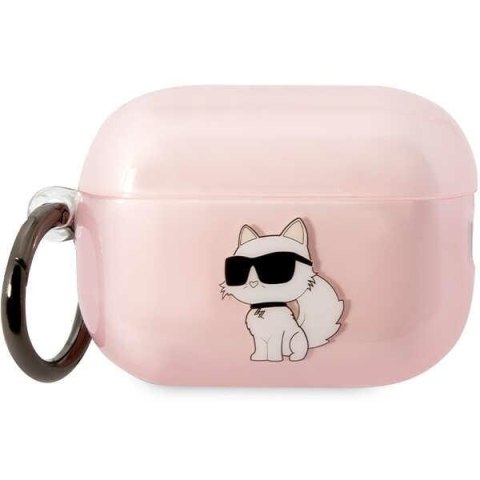 Karl Lagerfeld KLAP2HNCHTCP Airpods Pro 2 cover różowy/pink Ikonik Choupette