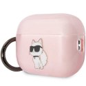 Karl Lagerfeld KLAP2HNCHTCP Airpods Pro 2 cover różowy/pink Ikonik Choupette