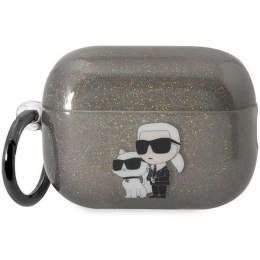 Karl Lagerfeld KLAP2HNKCTGK Airpods Pro 2 cover czarny/black Glitter Karl&Choupette