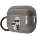 Karl Lagerfeld KLAP2HNKCTGK Airpods Pro 2 cover czarny/black Glitter Karl&Choupette