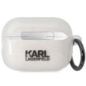 Karl Lagerfeld KLAP2HNKCTGT Airpods Pro 2 cover transparent Glitter Karl&Choupette