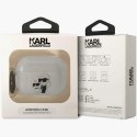 Karl Lagerfeld KLAP2HNKCTGT Airpods Pro 2 cover transparent Glitter Karl&Choupette