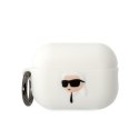 Karl Lagerfeld KLAP2RUNIKH AirPods Pro 2 cover biały/white Silicone Karl Head 3D