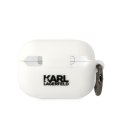 Karl Lagerfeld KLAP2RUNIKH AirPods Pro 2 cover biały/white Silicone Karl Head 3D