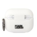 Karl Lagerfeld KLAPRUNIKH AirPods Pro cover biały/white Silicone Karl Head 3D