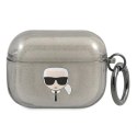 Karl Lagerfeld KLAPUKHGK AirPods Pro cover czarny/black Glitter Karl`s Head