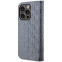 Karl Lagerfeld KLBKP14LSAKLHPG iPhone 14 Pro 6.1" bookcase srebrny/silver Saffiano Monogram