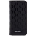 Karl Lagerfeld KLBKP14LSAKLHPK iPhone 14 Pro 6.1" bookcase czarny/black Saffiano Monogram