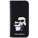 Karl Lagerfeld KLBKP14LSANKCPK iPhone 14 Pro 6.1" bookcase czarny/black Saffiano Karl & Choupette