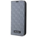 Karl Lagerfeld KLBKP14SSAKLHPG iPhone 14 6.1" bookcase srebrny/silver Saffiano Monogram