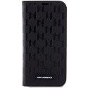 Karl Lagerfeld KLBKP14SSAKLHPK iPhone 14 6.1" bookcase czarny/black Saffiano Monogram