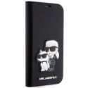 Karl Lagerfeld KLBKP14SSANKCPK iPhone 14 6.1" bookcase czarny/black Saffiano Karl & Choupette