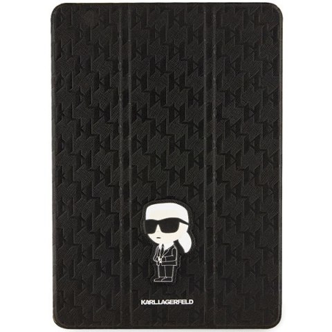 Karl Lagerfeld KLFC10SAKHPKK iPad 10.2" Folio Magnet Allover Cover czarny/black Saffiano Monogram Ikonik