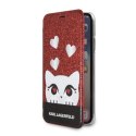 Karl Lagerfeld KLFLBKPXVDCRE iPhone X/XS red/czerwony book Valentine