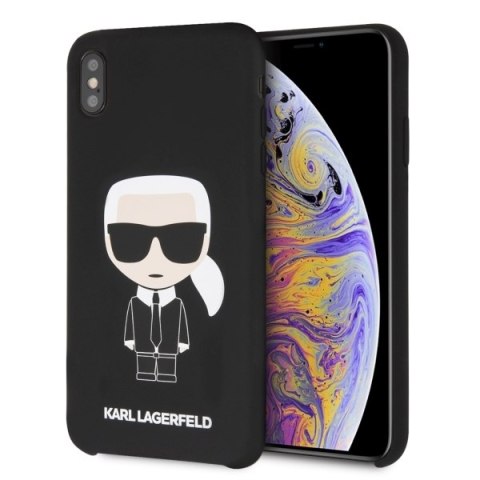 Karl Lagerfeld KLHCI65SLFKBK iPhone Xs Max hardcase czarny/black Silicone Iconic