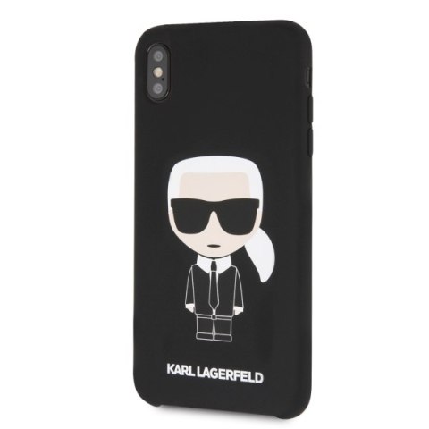 Karl Lagerfeld KLHCI65SLFKBK iPhone Xs Max hardcase czarny/black Silicone Iconic