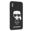 Karl Lagerfeld KLHCI65SLFKBK iPhone Xs Max hardcase czarny/black Silicone Iconic