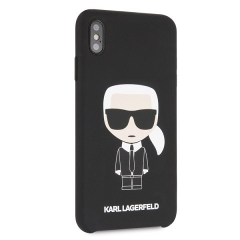 Karl Lagerfeld KLHCI65SLFKBK iPhone Xs Max hardcase czarny/black Silicone Iconic