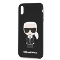 Karl Lagerfeld KLHCI65SLFKBK iPhone Xs Max hardcase czarny/black Silicone Iconic