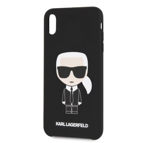 Karl Lagerfeld KLHCI65SLFKBK iPhone Xs Max hardcase czarny/black Silicone Iconic