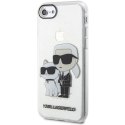 Karl Lagerfeld KLHCI8HNKCTGT iPhone 7/8/ SE 2020 / SE 2022 transparent hardcase Gliter Karl&Choupette