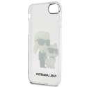 Karl Lagerfeld KLHCI8HNKCTGT iPhone 7/8/ SE 2020 / SE 2022 transparent hardcase Gliter Karl&Choupette