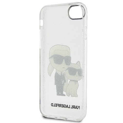 Karl Lagerfeld KLHCI8HNKCTGT iPhone 7/8/ SE 2020 / SE 2022 transparent hardcase Gliter Karl&Choupette