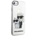 Karl Lagerfeld KLHCI8HNKCTGT iPhone 7/8/ SE 2020 / SE 2022 transparent hardcase Gliter Karl&Choupette