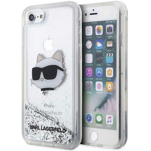 Karl Lagerfeld KLHCI8LNCHCS iPhone 7/8/ SE 2020 / SE 2022 srebrny/silver hardcase Glitter Choupette Head