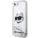 Karl Lagerfeld KLHCI8LNCHCS iPhone 7/8/ SE 2020 / SE 2022 srebrny/silver hardcase Glitter Choupette Head