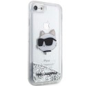 Karl Lagerfeld KLHCI8LNCHCS iPhone 7/8/ SE 2020 / SE 2022 srebrny/silver hardcase Glitter Choupette Head