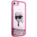 Karl Lagerfeld KLHCI8LNKHCP iPhone 7/8/ SE 2020 / SE 2022 różowy/pink hardcase Glitter Karl Head