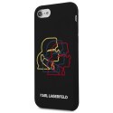 Karl Lagerfeld KLHCI8SLGKBK iPhone 7/8 /SE 2020/ SE 2022 hardcase czarny/black Silicone Triple Heads