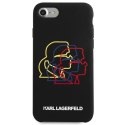 Karl Lagerfeld KLHCI8SLGKBK iPhone 7/8 /SE 2020/ SE 2022 hardcase czarny/black Silicone Triple Heads